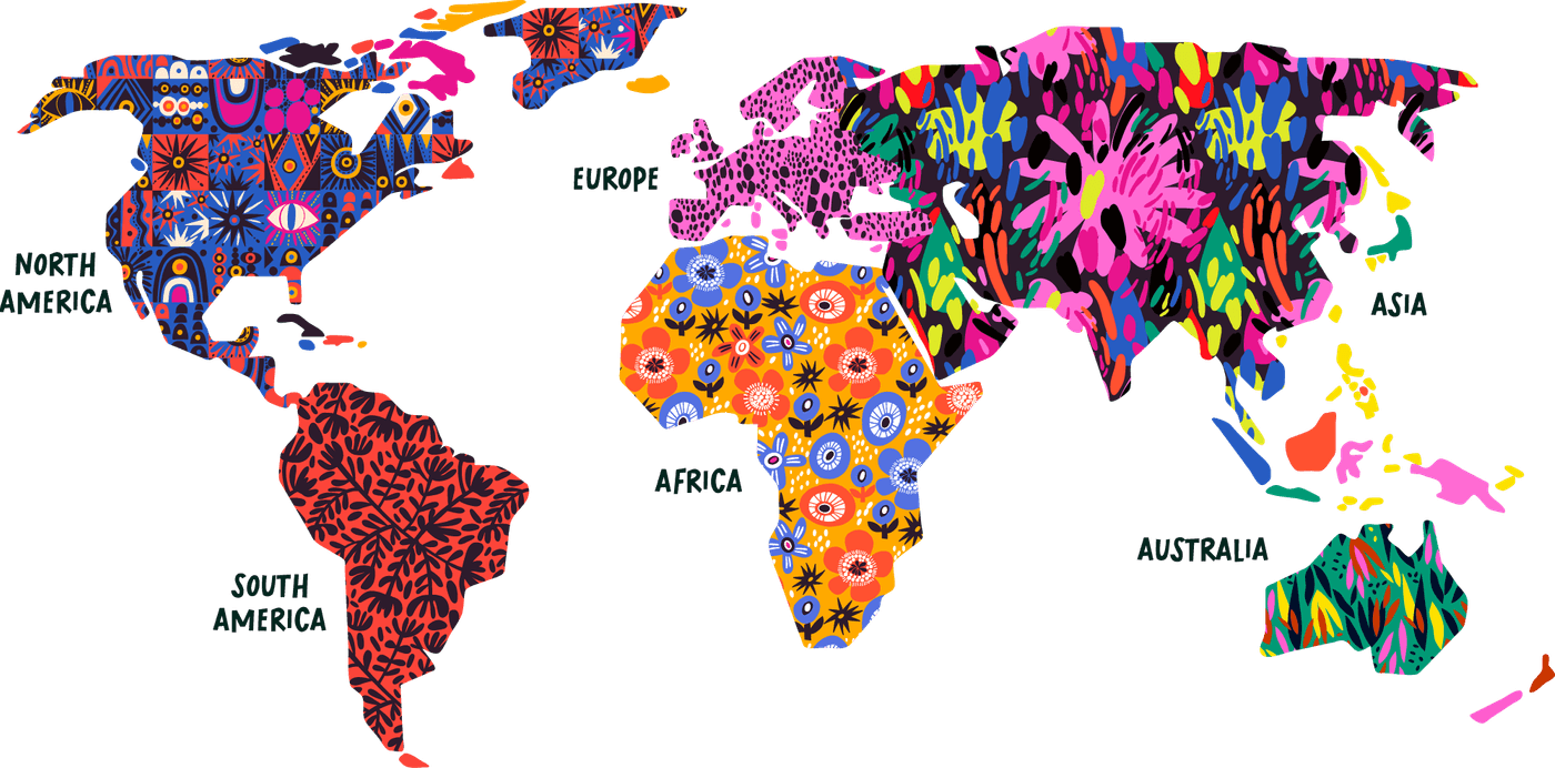 Pattern world map